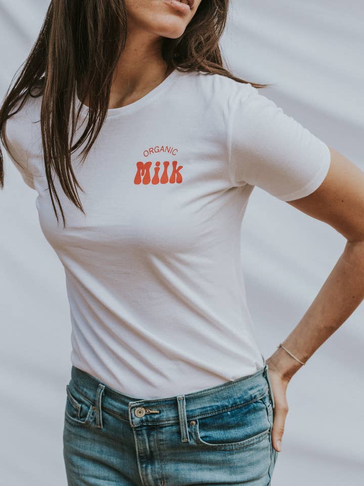 Jordson - Wholesale Screen Printed T-Shirt - Women's - Organic Milk1