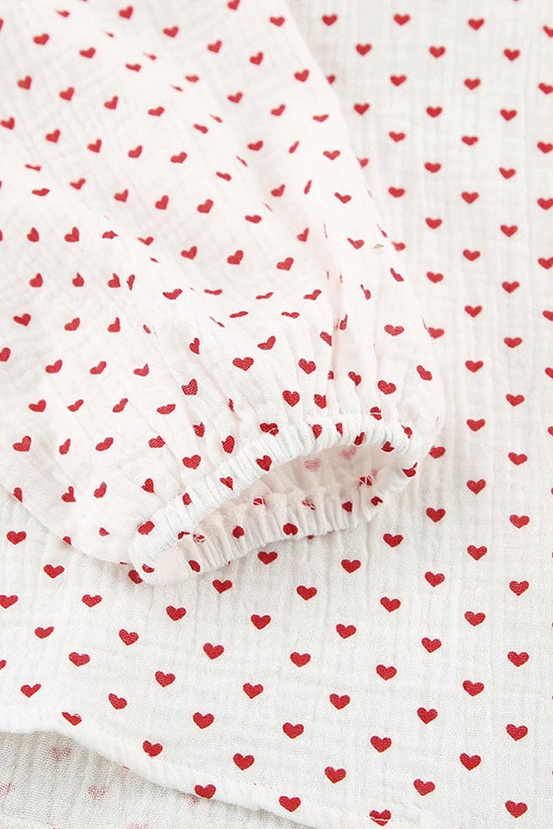 White CWSPJ0069_LONG SLEEVED SHIRT WITH BUTTONS SHORTS PAJAMAS SET for wholesale on Faire11