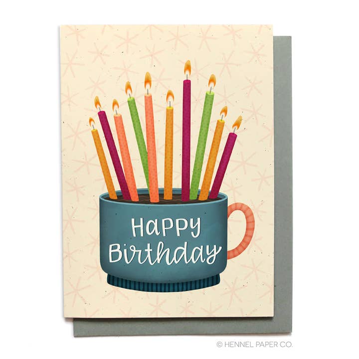 Hennel Paper Co. - Wholesale Birthday Card - Coffee Themed Birthday Card