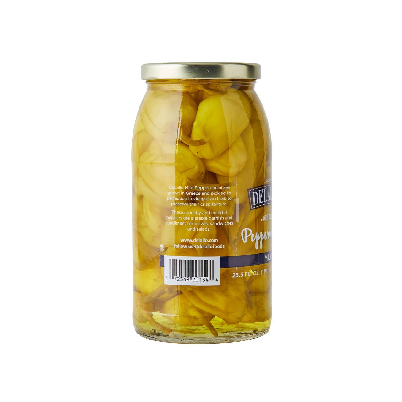 Delallo - Wholesale Pickled Vegetables - Whole Mild Pepperoncini Peppers (25.5 oz.)2
