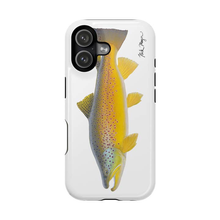 Brown Trout 3 MagSafe iPhone Case for wholesale by Nick Mayer Art