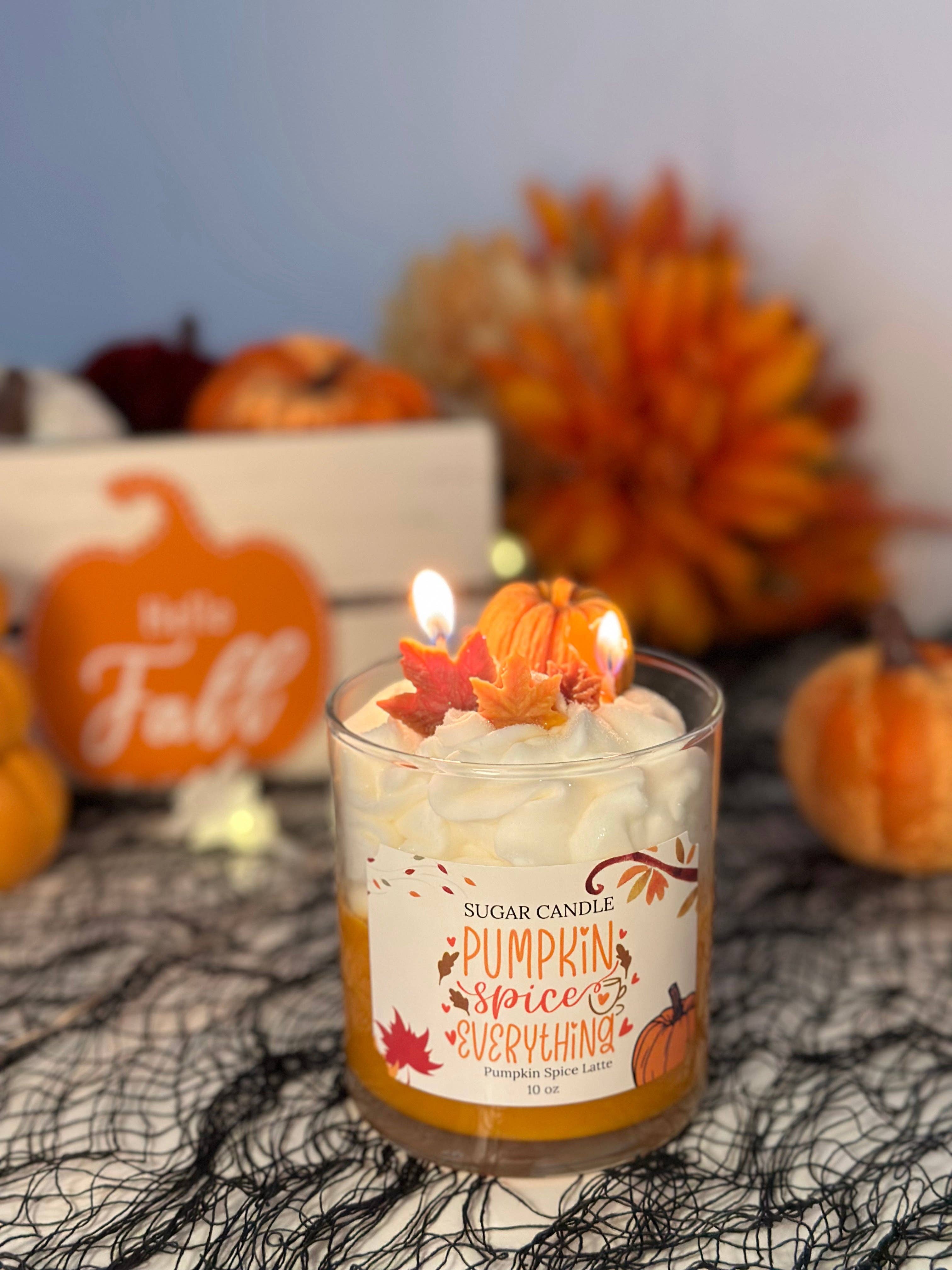 Sugar Candle - Wholesale Jar/Filled Candle - Pumpkin Spice Latte Candle – pumpkin scented fall candle 1