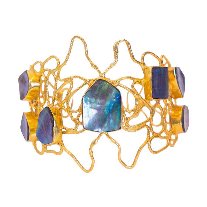 Brazalete de Malla Pava (Concha de Abulón) para venta al por mayor de Gemajesty Jewellery