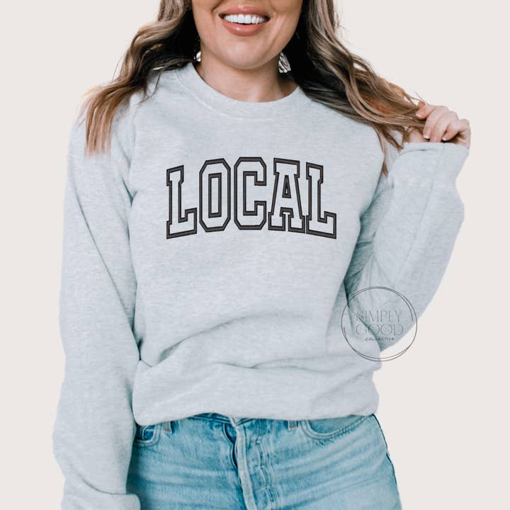 Local Embroidered Sweatshirt for wholesale by Simply Good Collective