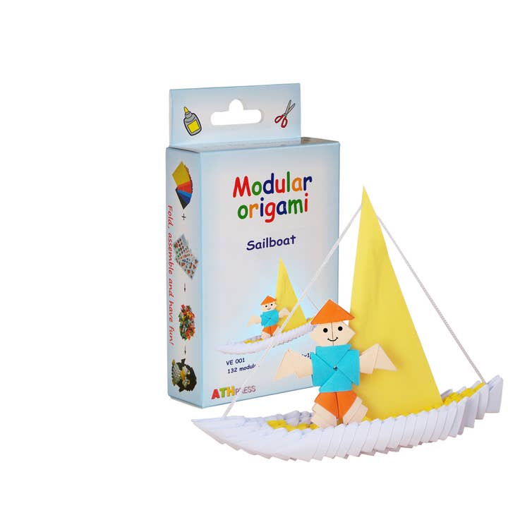 Kit de Artesanato DIY – Conjunto de Origami Modular 3D | Veleiro por atacado de ATHobby Do It Yourself