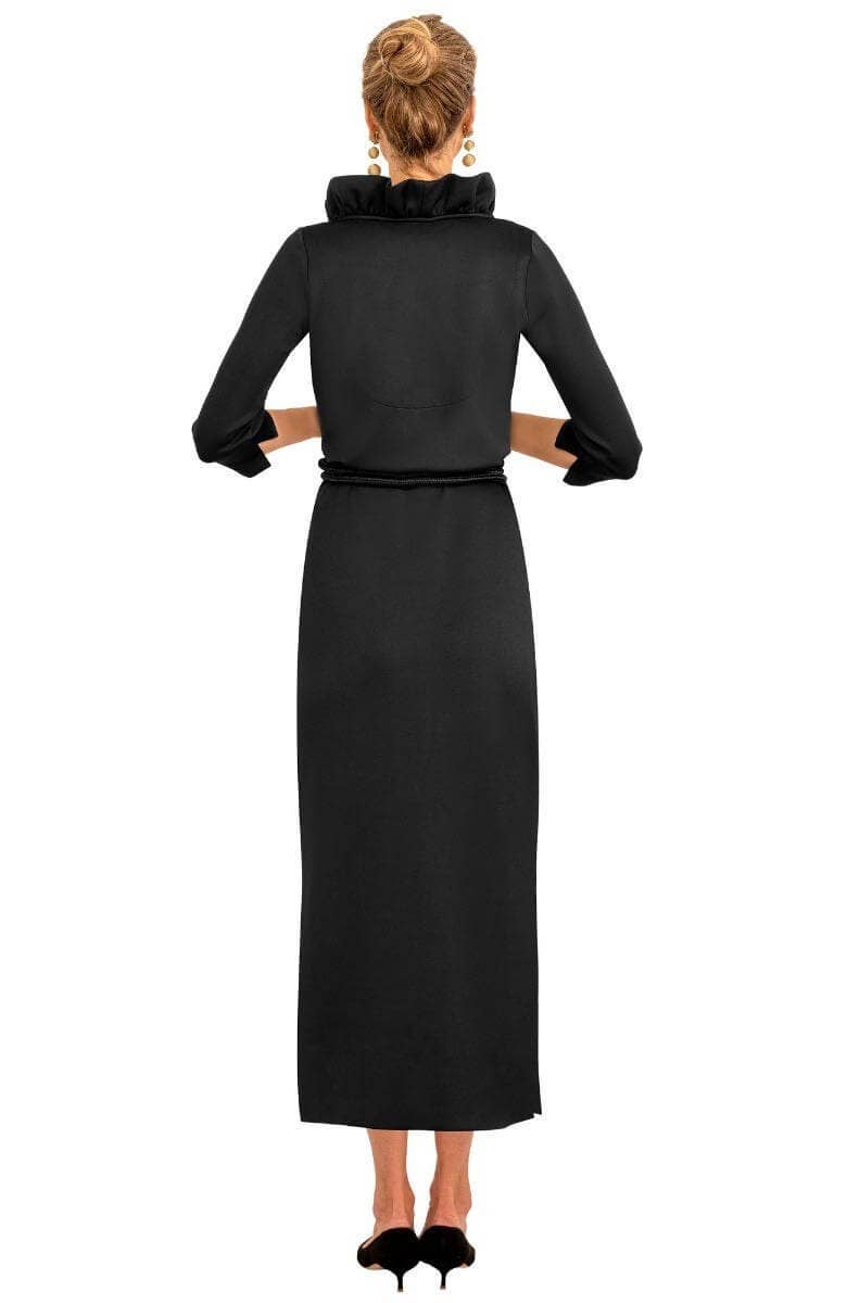 Gretchen Scott LLC - Wholesale Dress - Women's - Ruffneck Maxi Dress - Solid13