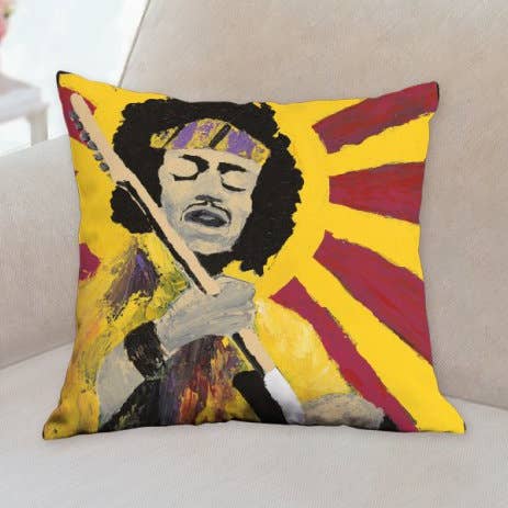 'Audacieux As Hendrix' : Oreiller pour la vente par Sean Holloran Art