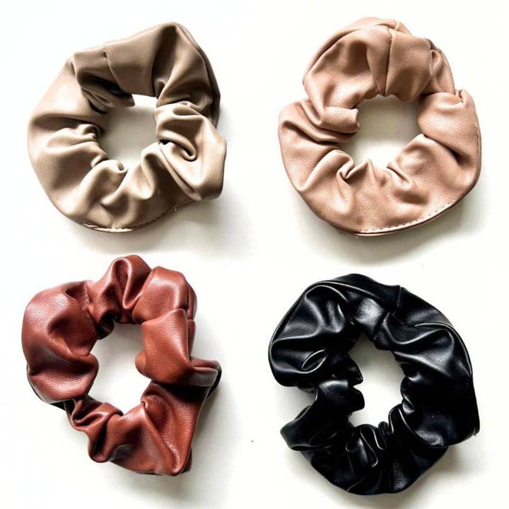 Vegan Leather Hair Scrunchie for wholesale by Index By Dex