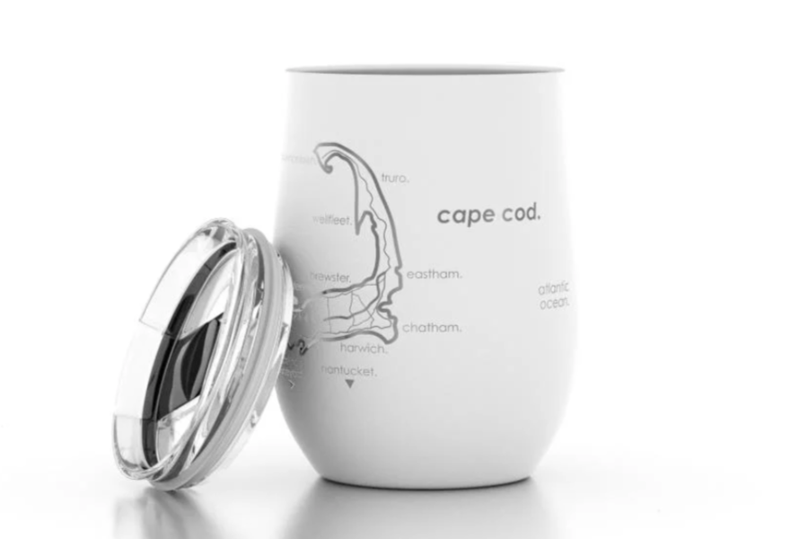 Well Told - Wholesale Insulated Mug/Tumbler - CUSTOM ETCHED - U.S. City / Town Map - Wine Tumbler - 12 oz0