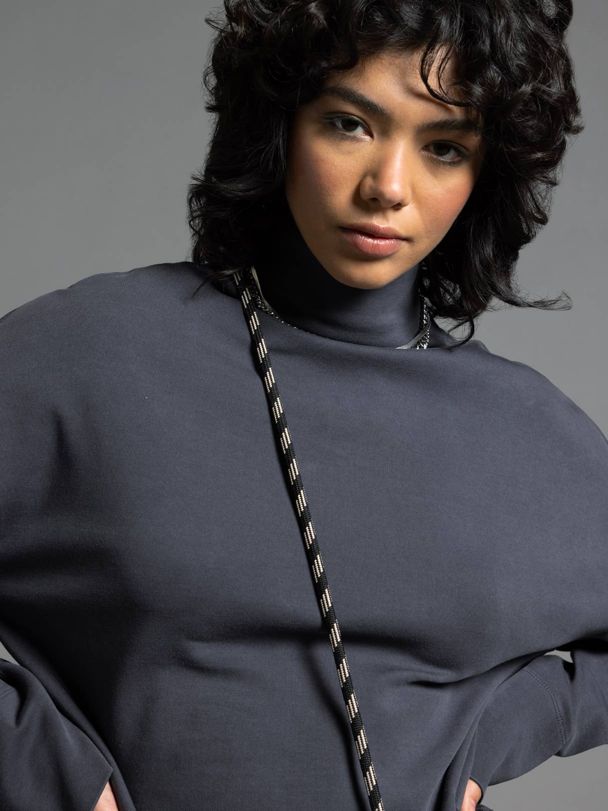 EBONY Long Sleeve Top - GENEVIEVE MOCK NECK TOP for wholesale on Faire4