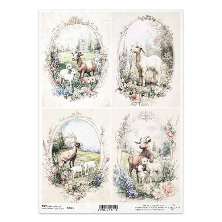 rice paper for decoupage R2571 - Cottage in the Country for wholesale by ITD Collection