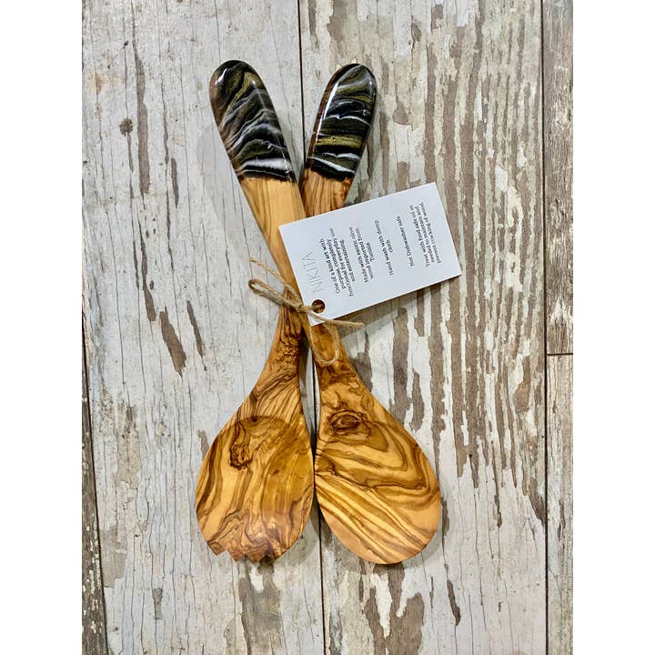 Nikita Fine Art LLC - Wholesale Serving Utensil - Olive Wood Utensils