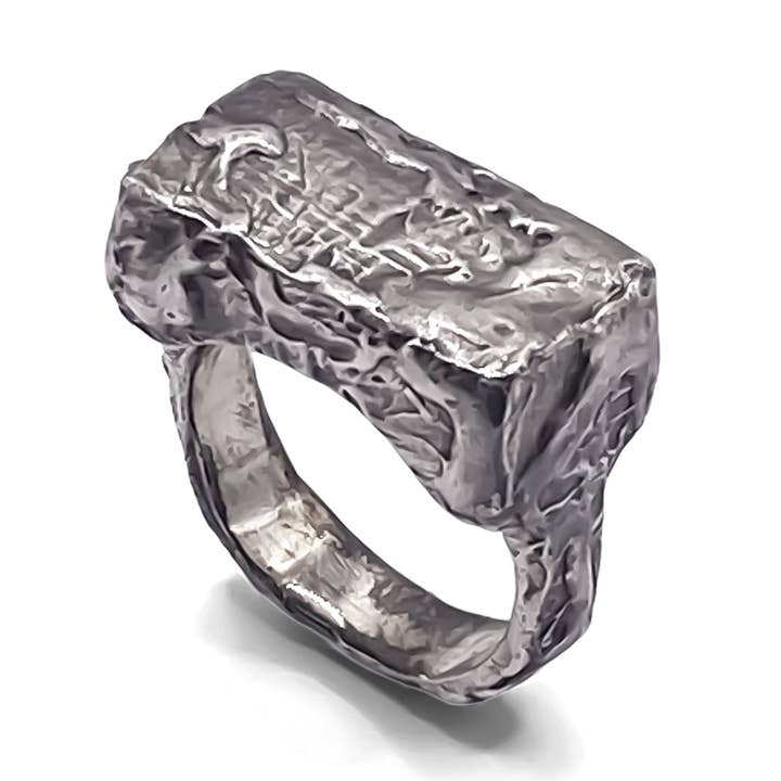 Riflet signetring for engroshandel hos MOCA Jewellery