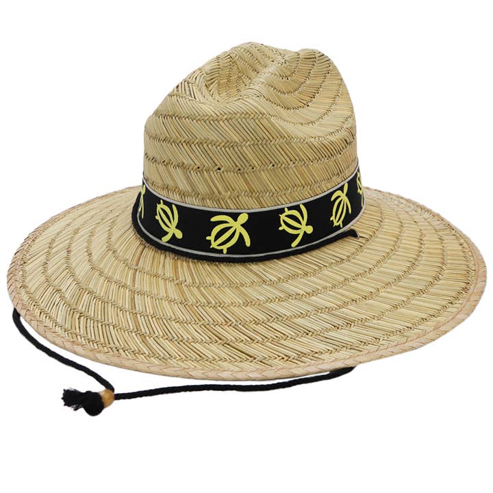 Cap Zone - Wholesale Straw Hat - Women's - Turtle Band Wide Rush Straw Lifeguard Hat