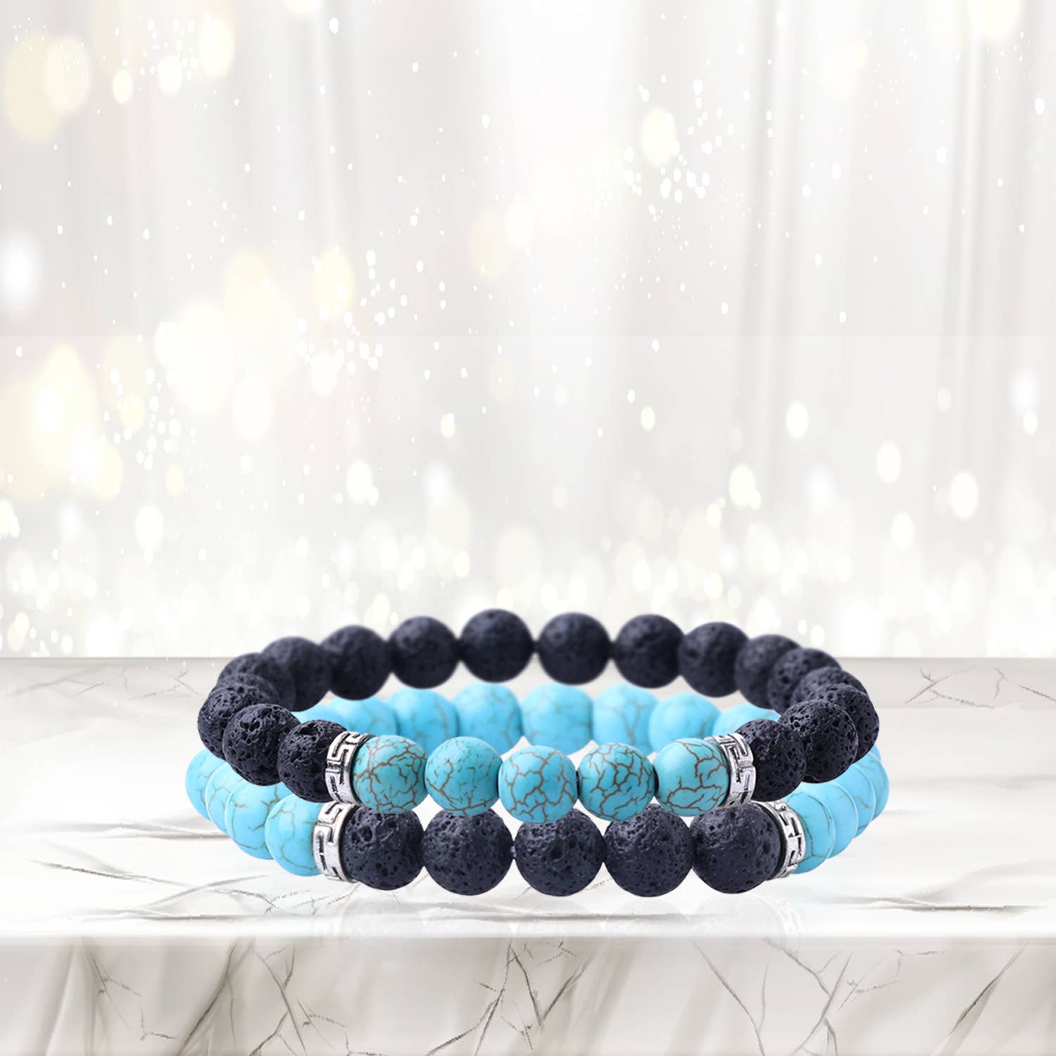 The American Gift Company (TAGCO) - Wholesale Aromatherapy Bracelet - Lava Stone Aromatherapy Diffuser Bracelet (2-Pk)6