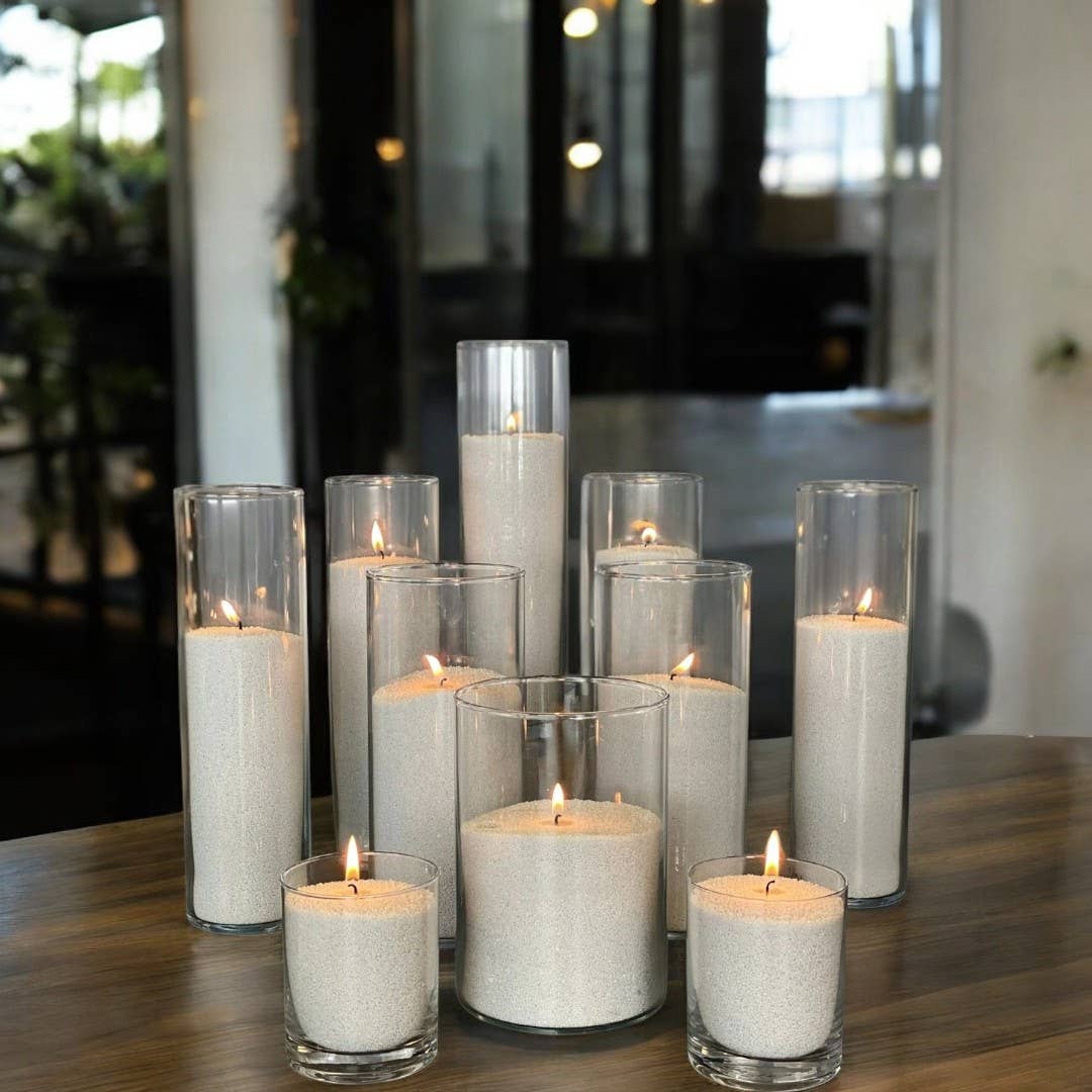 The Candledust - Wholesale Pillar Candle - Candle sand Colored Candledust Bulk 3kg  ~ 750h + 30 wicks 16