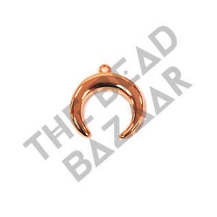 The Bead Bazaar - Wholesale Individual Charm/Pendant - Dainty Crescent Moon Charm, Sterling Silver Crescent Moon Pe2