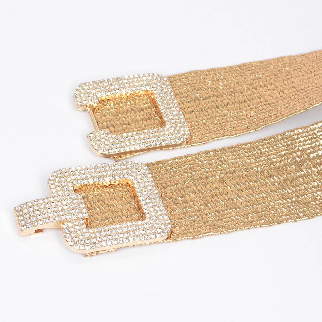 3AM BY H&D ACCESSORIES - Wholesale Belt - Women's - Rhinestone Elastic Belt4