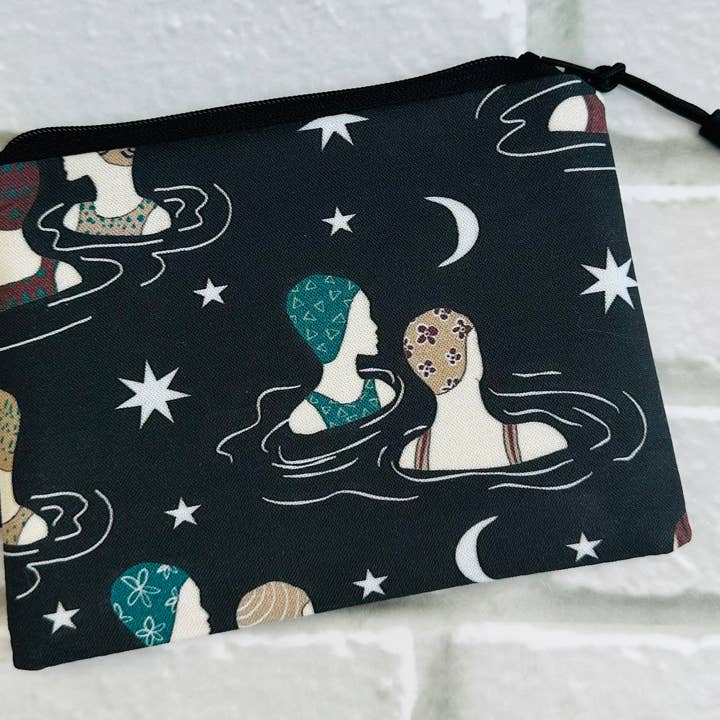 Swimmer Swimming cotton Coin Purse Pouch Night Swim for wholesale by Jewells