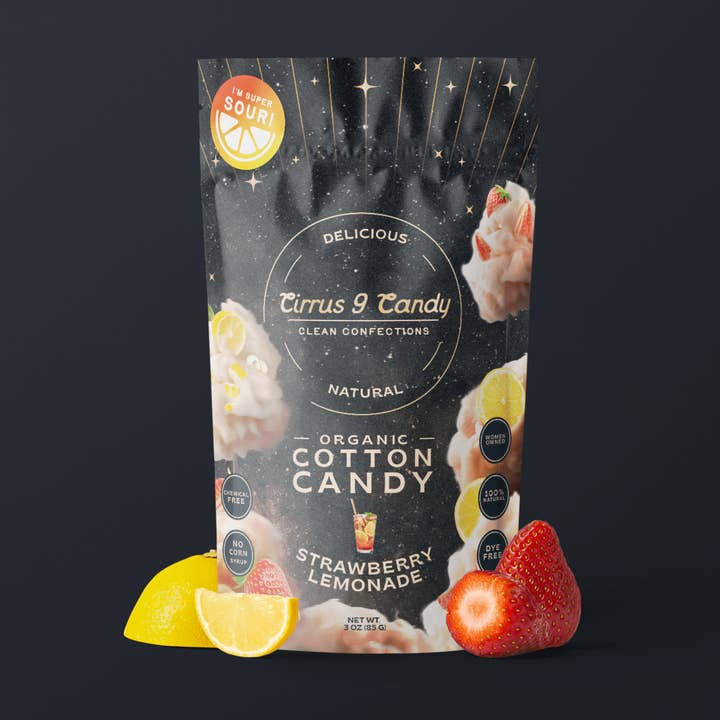 Strawberry Lemonade - Organic Cotton Candy for wholesale by Cirrus 9 Candy