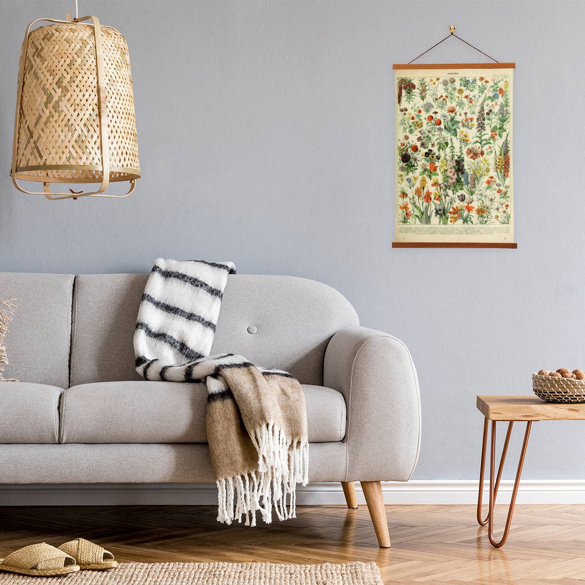 Vintage Banners - Wholesale Art Print - Fleurs by Adolphe Millot botanical prints Canvas Wall Print with Magnetic Hanger2