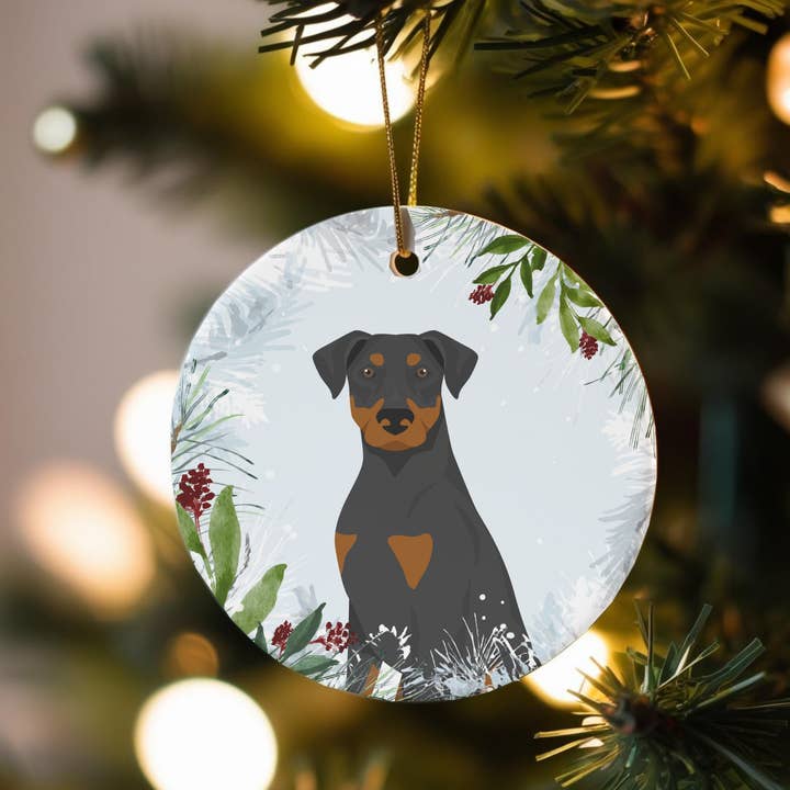 Doberman Pinscher Hond Kerstversieringen voor wholesale door Canine Companions