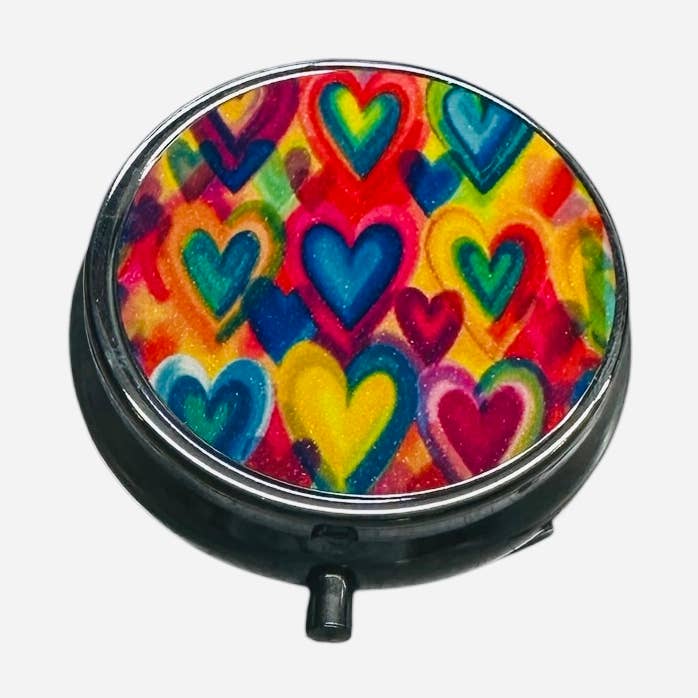 Hearts Pill Case Pill Holder for wholesale by Resinate By KS / by KRISTIN SMITH