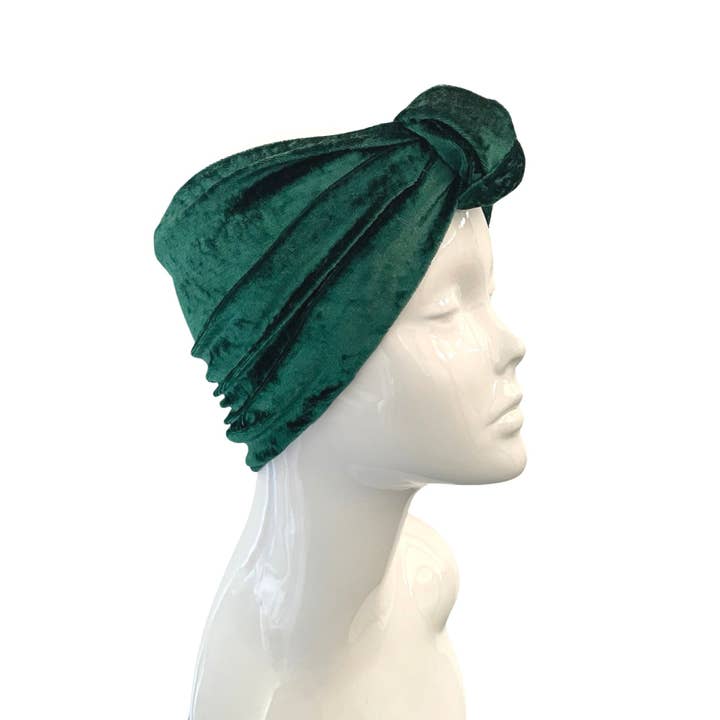 Green Wide Crushed Velvet Headband for Women for wholesale by IamMe Store