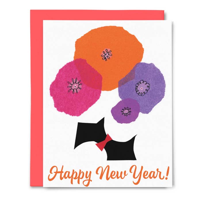 Scotty New Year - Set of 6 cards - Toni Yuly series for wholesale by Apricity Press