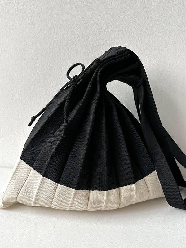 Sac à bandoulière plissé pliable en tricot pour la vente par VividLux
