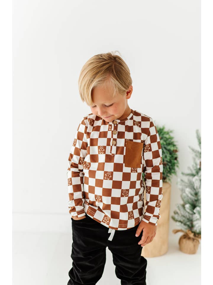 Made By Molly - Wholesale T-Shirt - Kids - Gingerman Check | HENLEY1