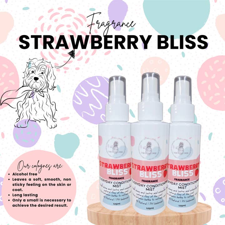 Strawberry Bliss - Dog Cologne Conditioning Mist for wholesale by The flying dog n Co