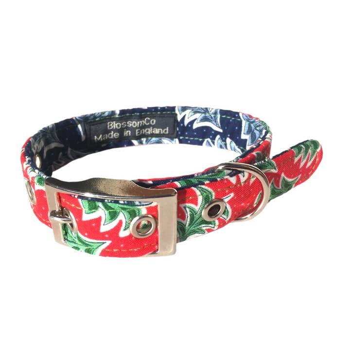 Dancing Trees - Liberty Print Christmas Dog Collar for wholesale by BlossomCo