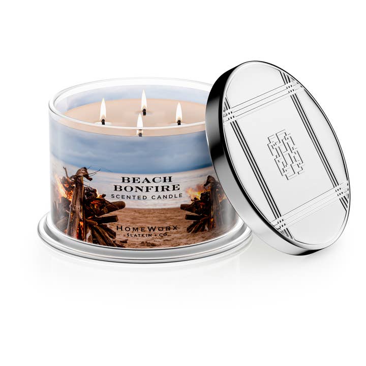 HomeWorx by Slatkin + Co. – Großhandel Kerze im Glas / gefüllte Kerze – Beach Bonfire Tonka & Birch Duftkerze (18 Unzen)
