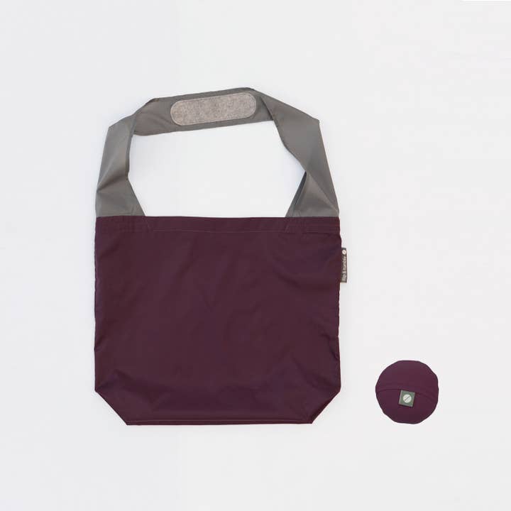 flip & tumble - Wholesale Grocery/Shopping Bag - 24-7 Bag - fold up tote bag - eggplant