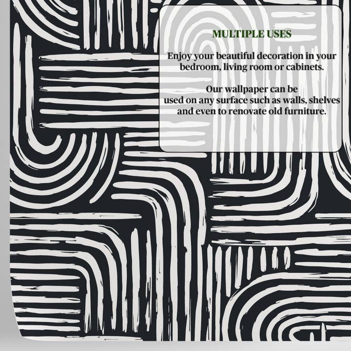 Wallpapers4Beginners - Wholesale Wallpaper - Carta da parati a righe bianche e nere4