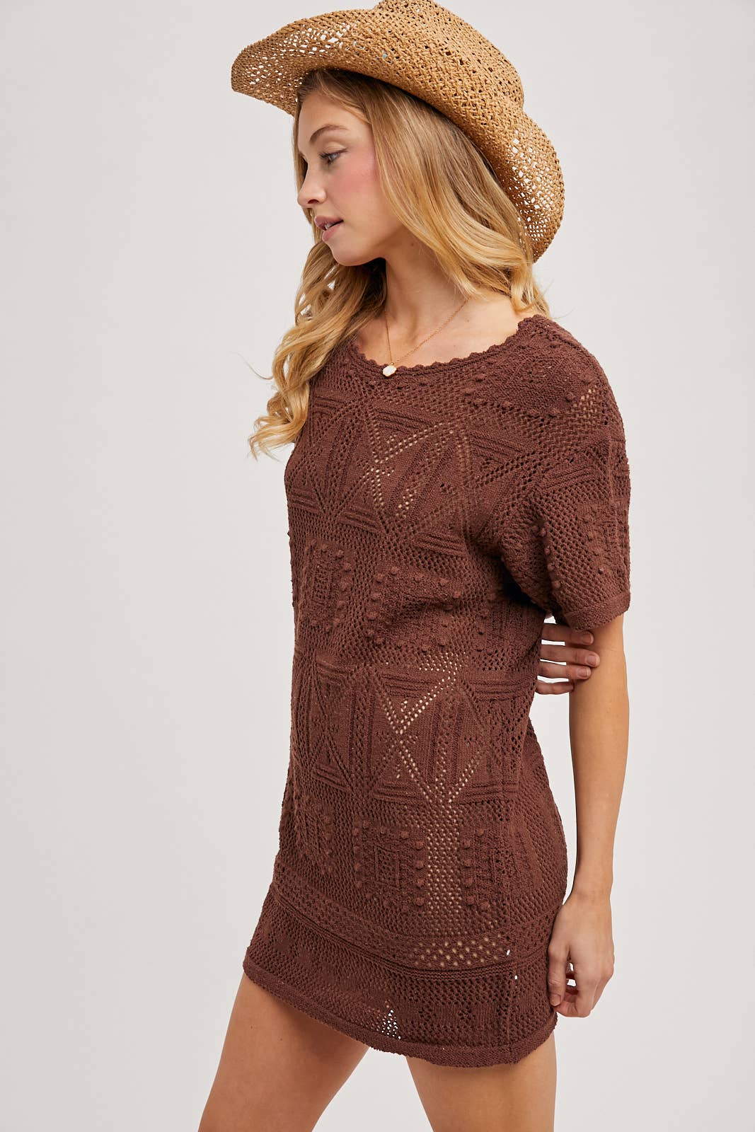 Bluivy - Vente Robe – femme - ROBE DROITE EN TRICOT AZTÈQUE4