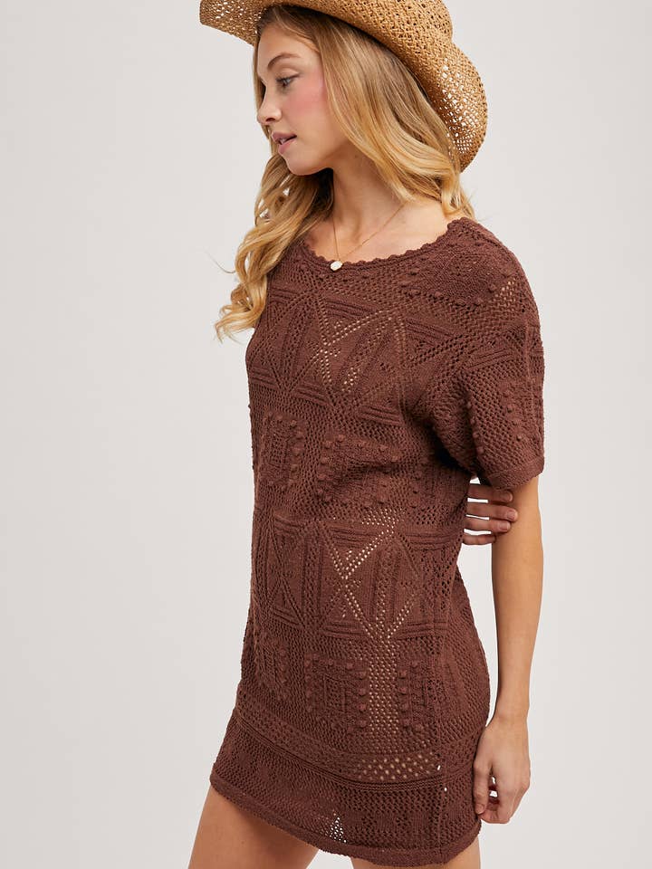 Bluivy - Vente Robe – femme - ROBE DROITE EN TRICOT AZTÈQUE4