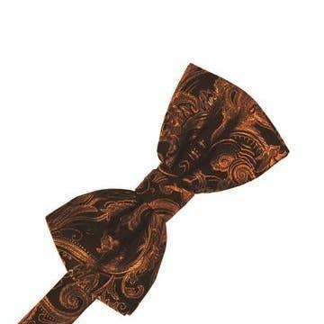 Cognac Tapestry Bow Ties for wholesale by Timpano Direct