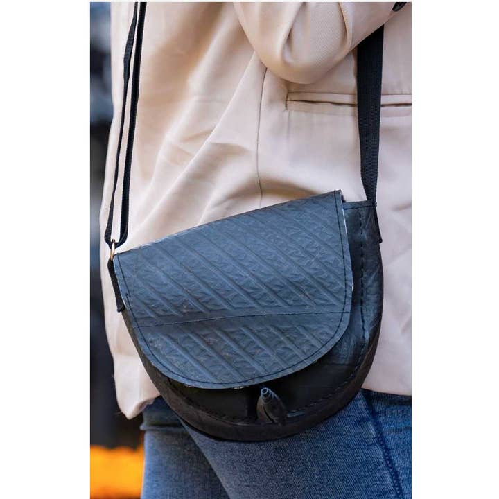 Ganesh Himal Trading - Wholesale Crossbody Bag - Women's - Recycled Rubber Small Rounded Crossbody Bag 1