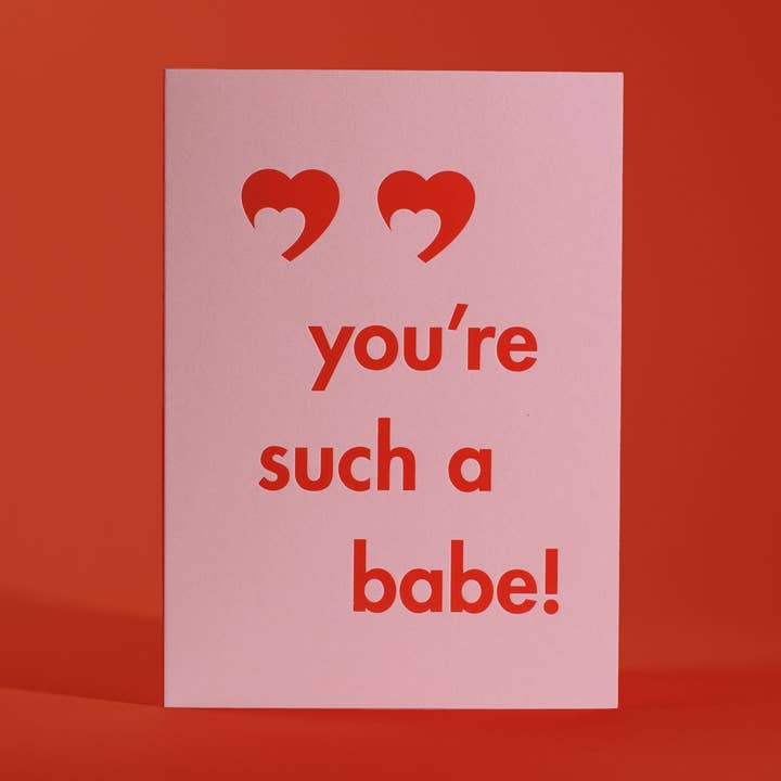 Carte de Vœux Imprimée en Relief "T'es Tellement Canon" pour la vente par Half Pint Studio