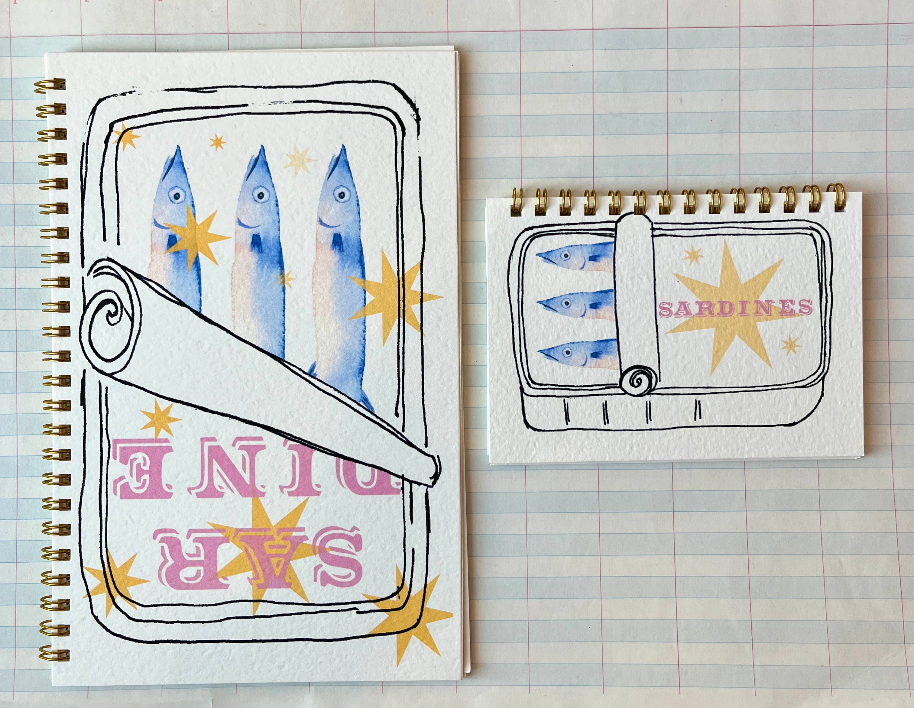 Parcel - Wholesale Notebook - Sardines Mini Notebook1