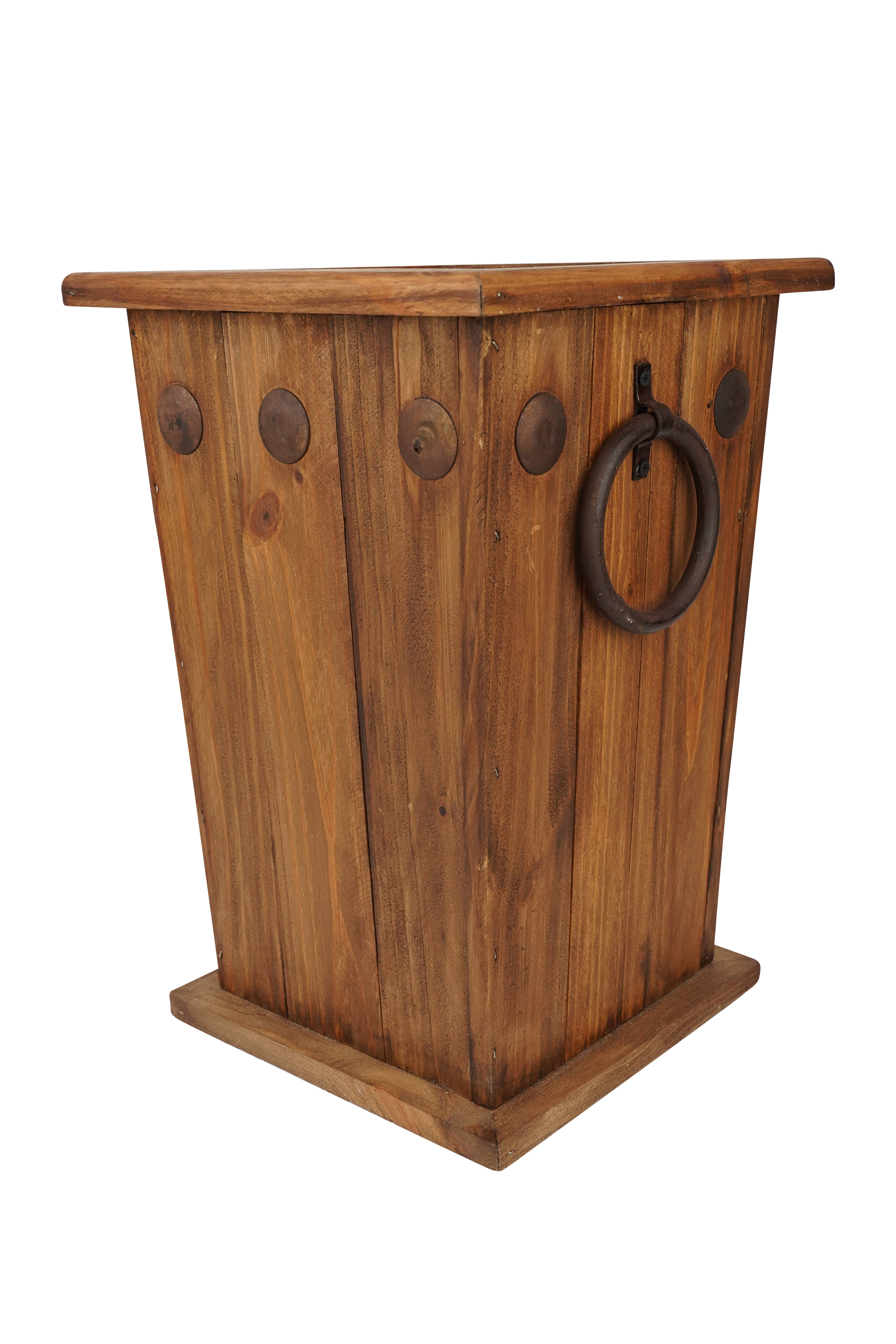 My Amigos Imports - Venta al por mayor Jardinera - Maceta rústica Midland Farmhouse de madera encerada para jardín, color marrón0