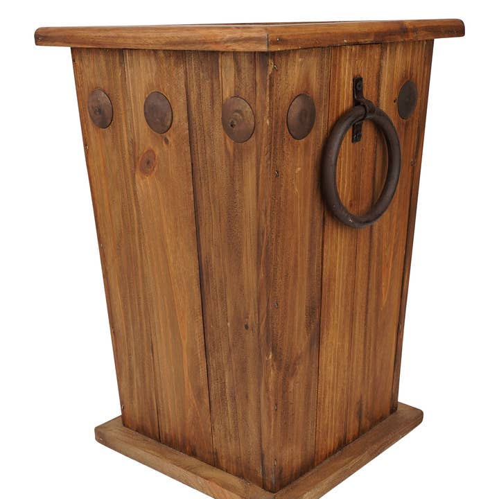 My Amigos Imports - Venta al por mayor Jardinera - Maceta rústica Midland Farmhouse de madera encerada para jardín, color marrón