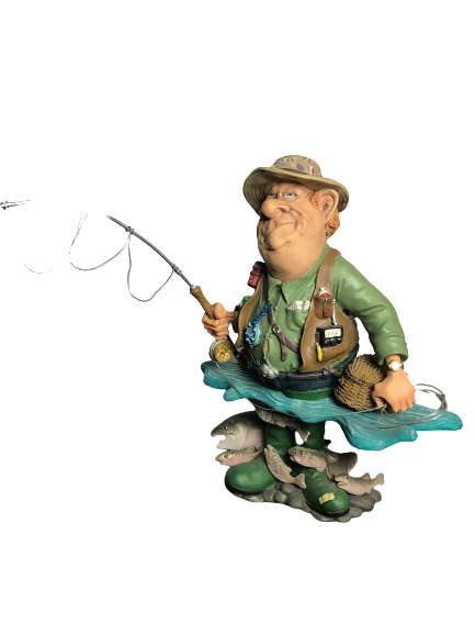 Fisherman in the Water Figure - The River Master for wholesale by Boutique ArtNika