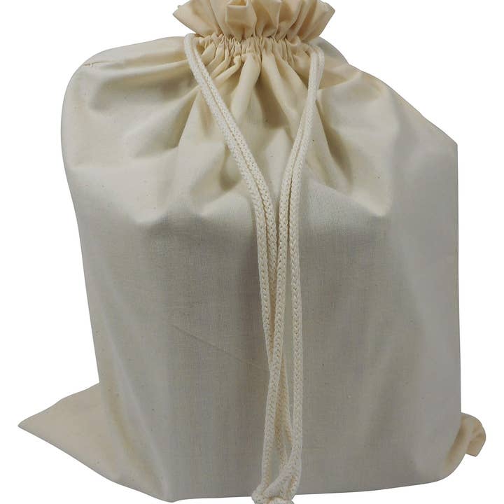 100% Cotton Drawstring Bag 30x45cm for wholesale by Cotton Barons
