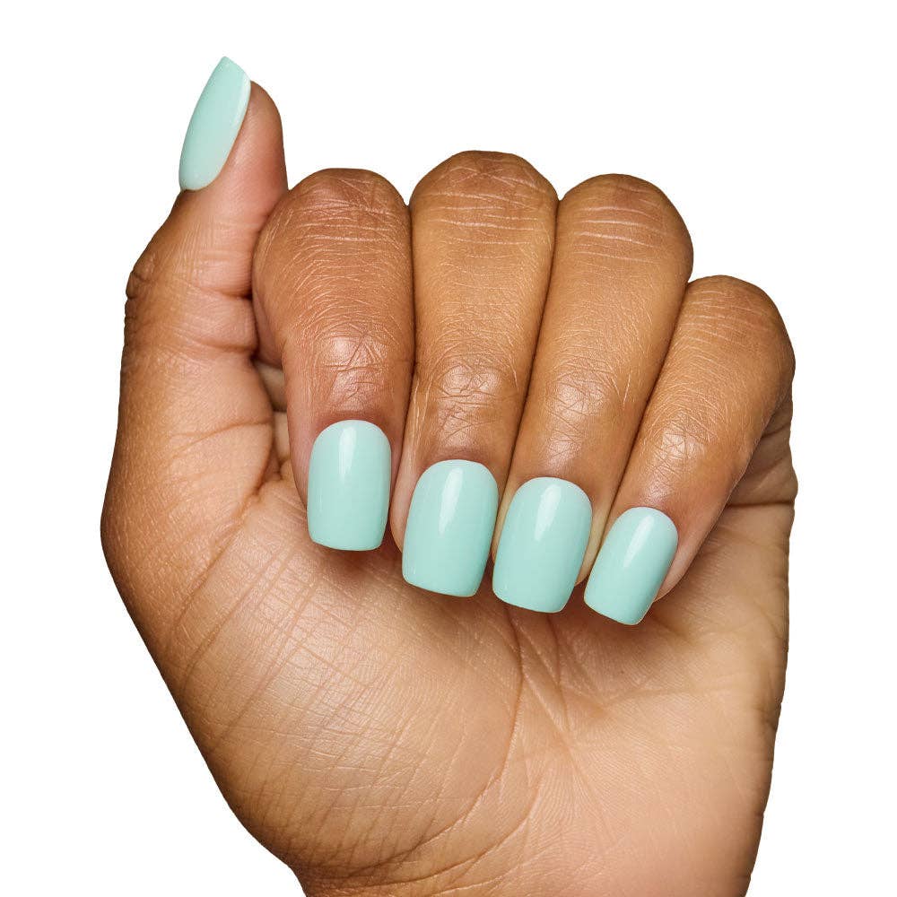 Glamnetic - Wholesale Press-On/Fake Nails - Soft Teal Press-On Nails | Short Squoval Solid Nail5