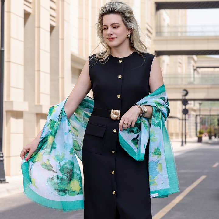 Emilie collection - Wholesale Scarf - Women's - Scarf with glitter and print10