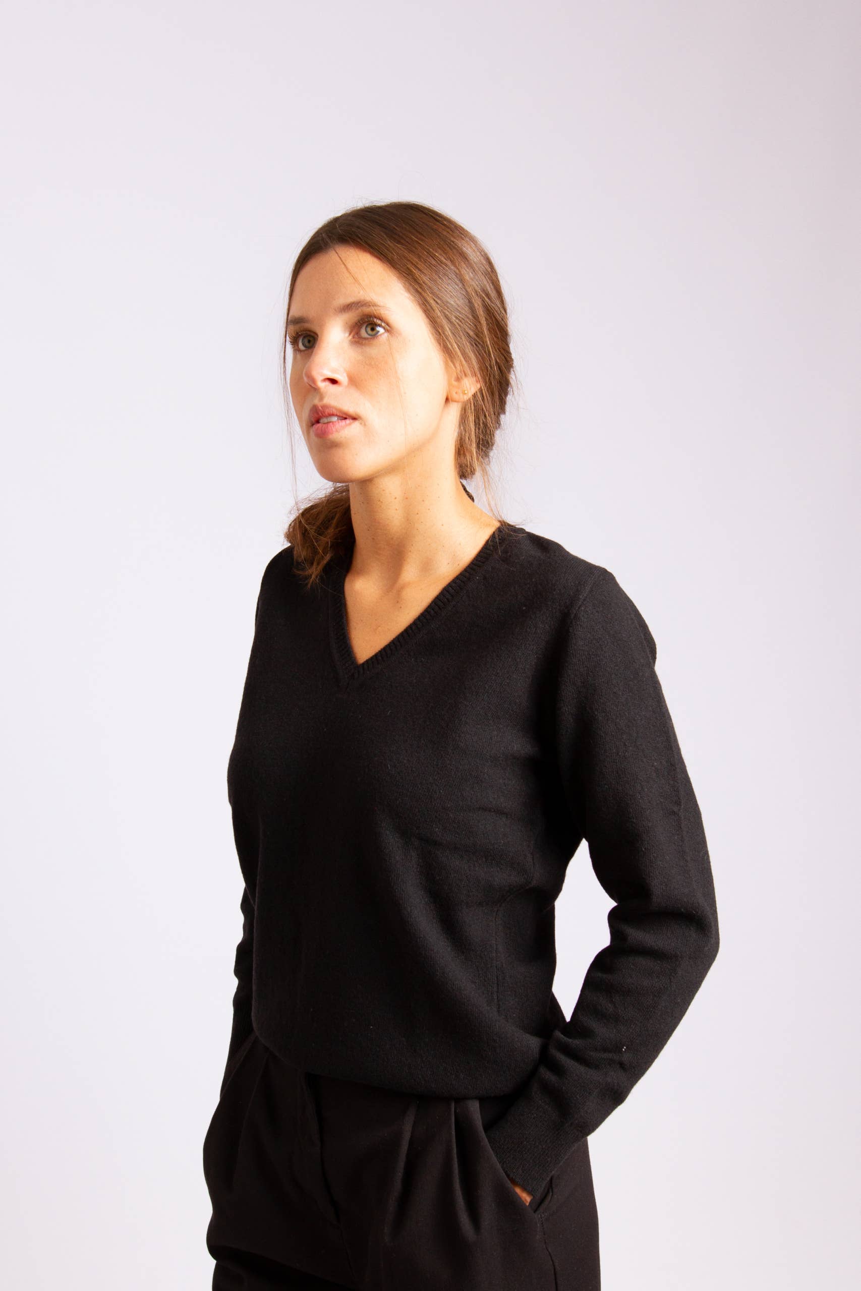 Classic Lambswool Pullover Grey for wholesale on Faire3