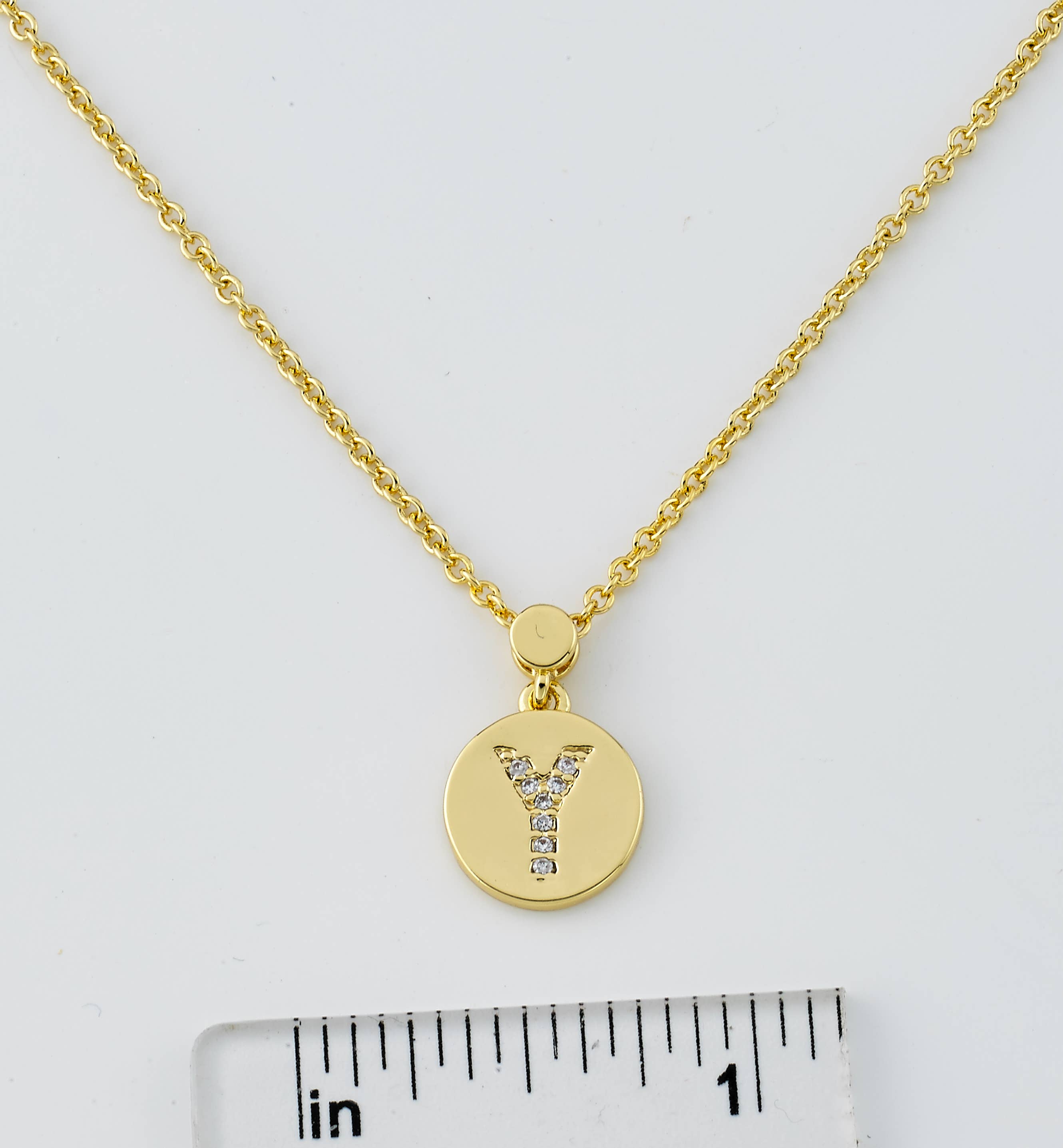 Little Miss Twin Stars - Wholesale Pendant/Charm Necklace - LMTS Classic! Initial Disc Pendant Necklace105